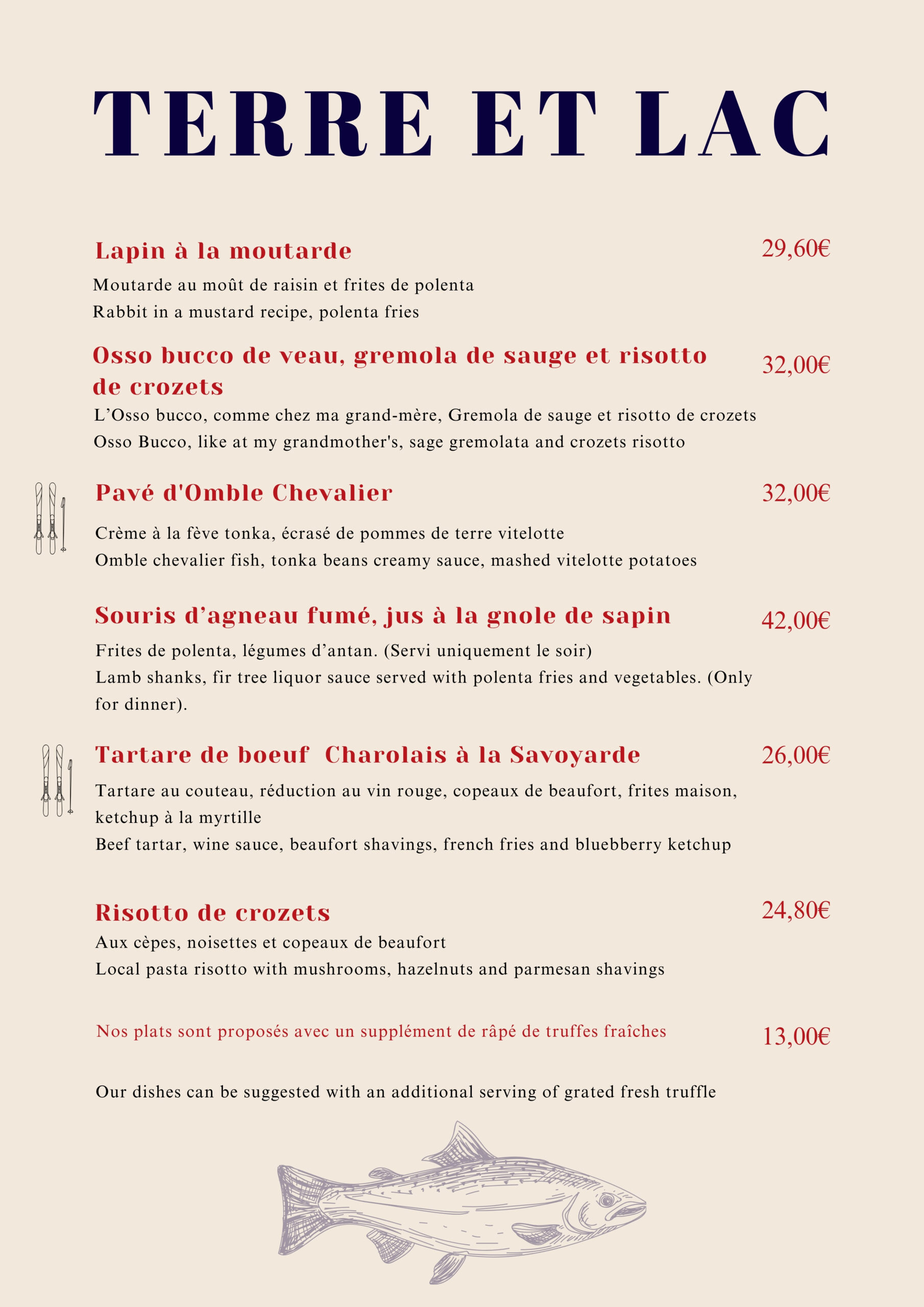 20 Traditional restaurant les Menuires