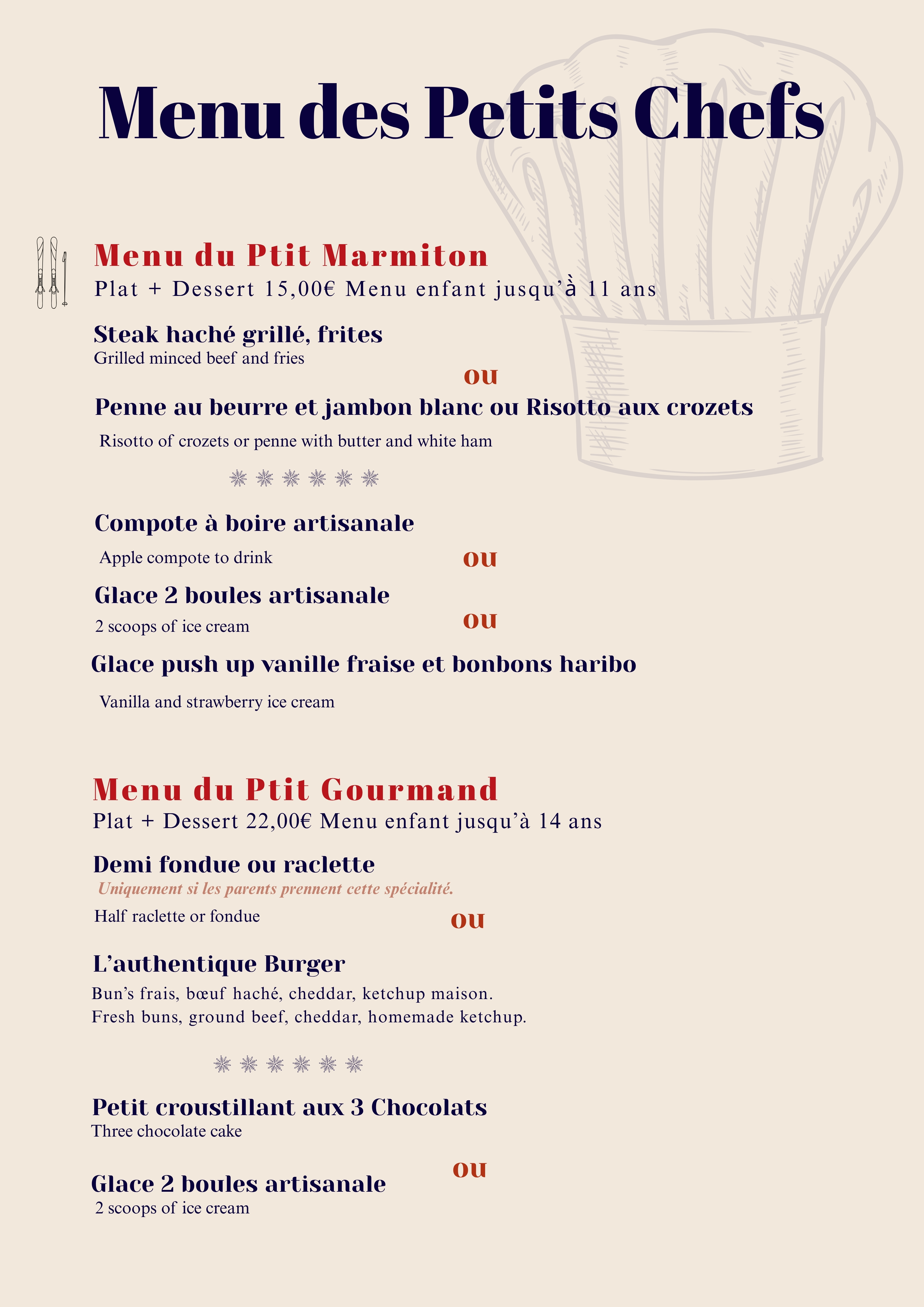 24 Traditional restaurant les Menuires
