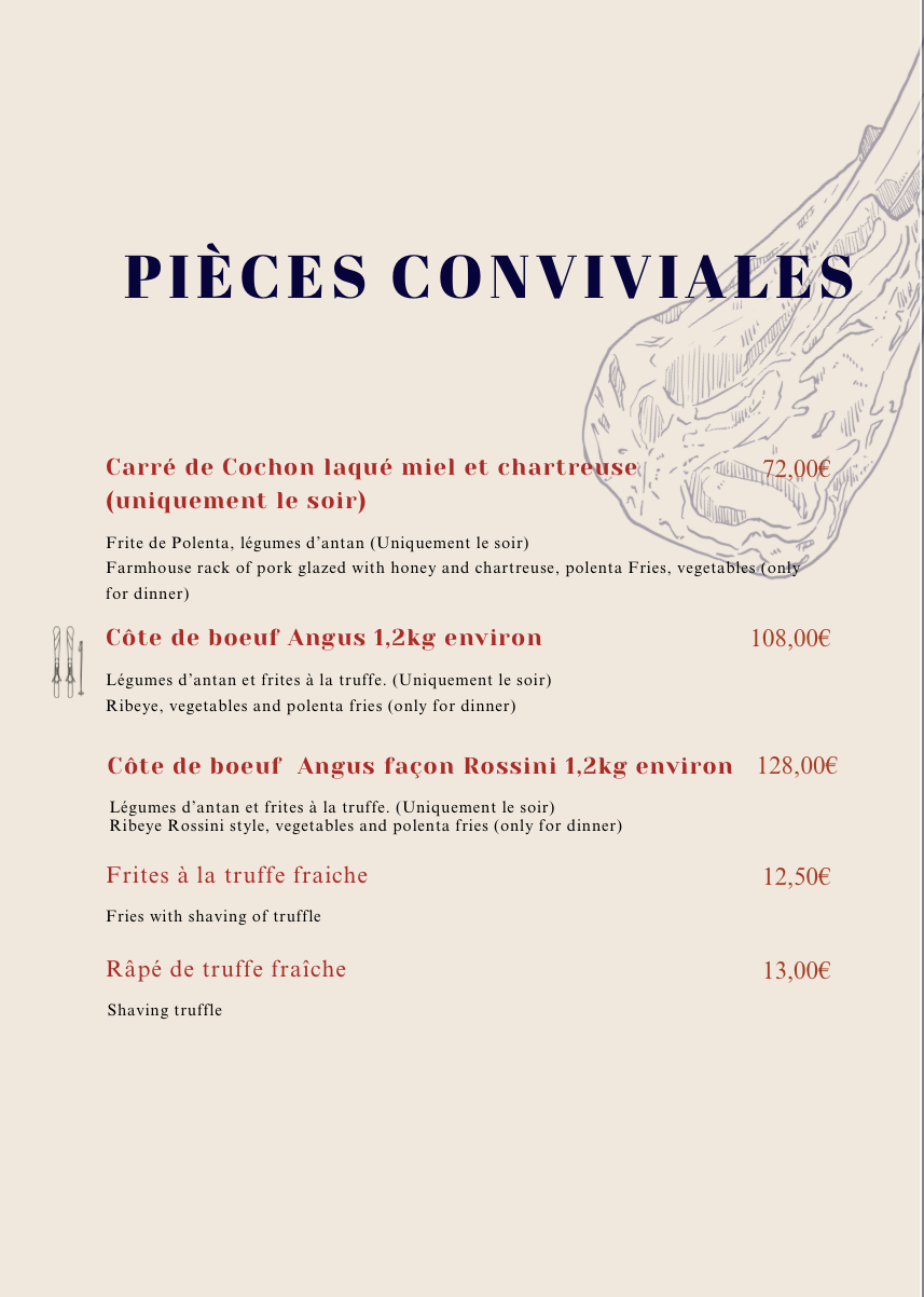 restaurant les menuires